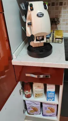 a mixer sitting on top of a shelf in a refrigerator at Casa Zibè in Isola delle Femmine