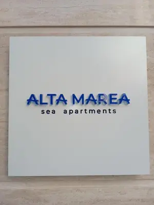 a sign that reads alla marea seasc experiences at Alta Marea Sea Apartments in Balestrate