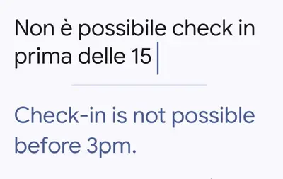 a screenshot of a text message with the words not possible at Studio Sedie Volanti in Palermo