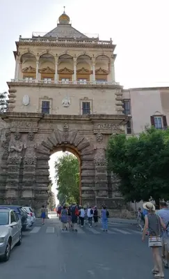 a group of people standing in front of a building at La Casa Dei Leoni Di Sicilia in Palermo