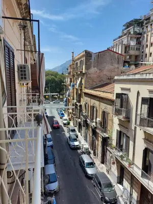 a view of a city street with cars parked at Elenahouse alla Kalsa in Palermo