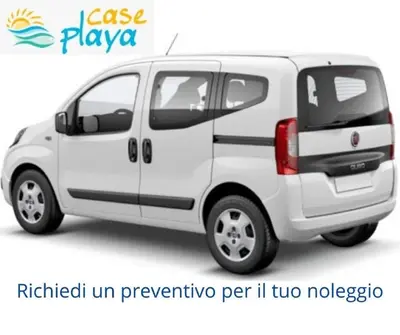 a white van parked on a white background at Case Playa in Balestrate
