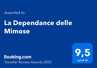 a blue sign with the words la dependence delusion minnesota at La Dependance delle Mimose in Isola delle Femmine