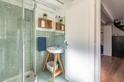 a bathroom with a sink and a shower at Sant'Onofrio Apartments by Wonderful Italy in Palermo