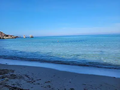 a view of the ocean from the beach at Casa Makira in Terrasini