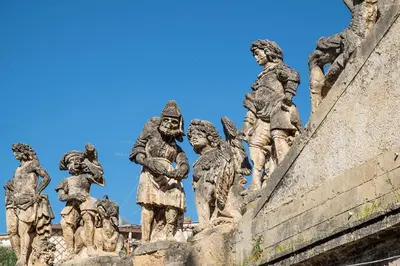 a statue of a group of people on a monument at Casa Vacanze L'Ortensia in Bagheria