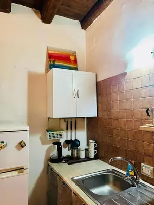 a kitchen with a sink and a counter top at Old Town Loft - Palermo in Palermo