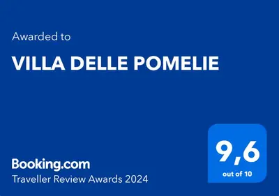 a blue rectangle with the words villa delle pomle at VILLA DELLE POMELIE in Isola delle Femmine