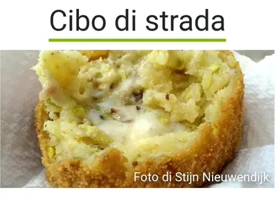 a close up of a piece of bread with cheese at Virginia House 3 in Palermo