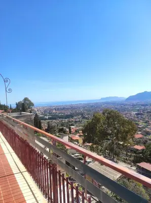 a view of a city from the top of a bridge at La Casa Del Nonno in Monreale