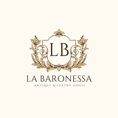 a luxurious logo for a boutique and luxury house at La Baronessa in Palermo