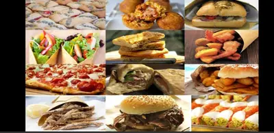 a collage of pictures of different types of food at Casa Milù in Palermo